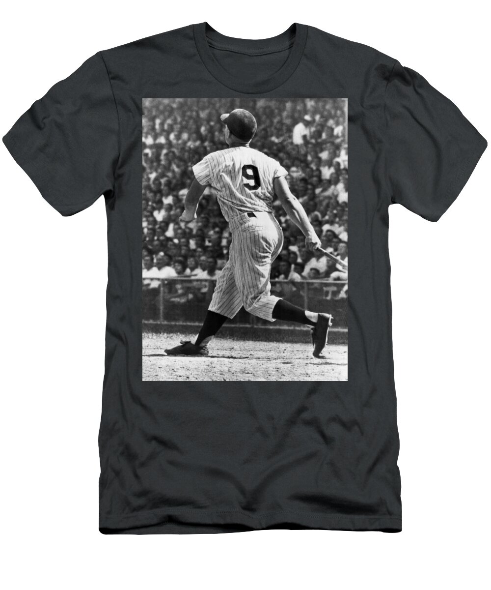 1 Person Only T-Shirt featuring the photograph Maris Hits 52nd Home Run by Underwood Archives