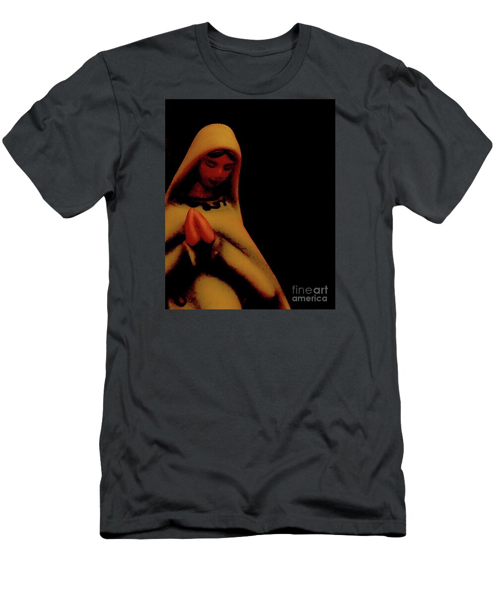 Mary T-Shirt featuring the photograph Mary by Linda Shafer