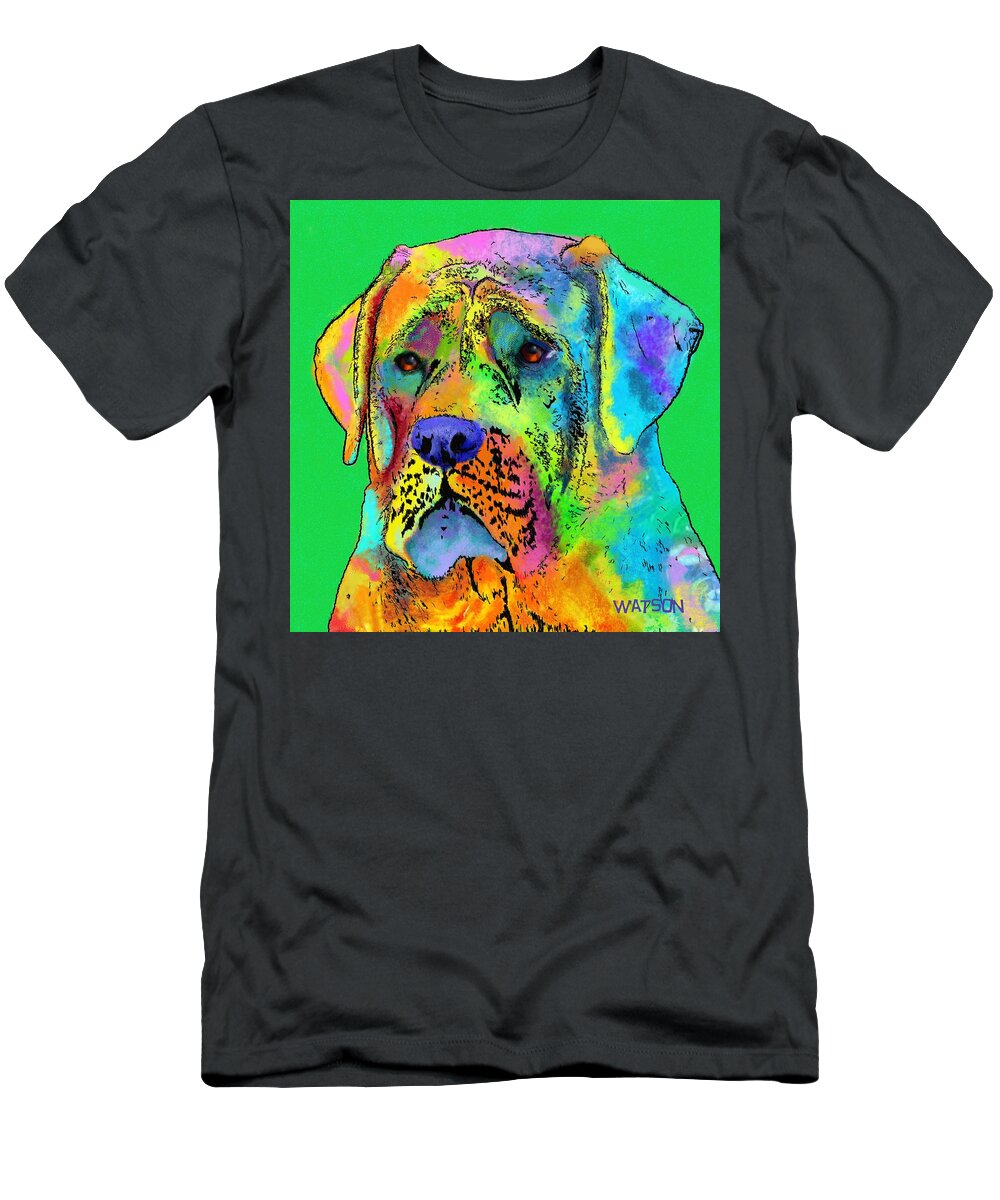 Cute T-Shirt featuring the digital art Mastiff by Marlene Watson
