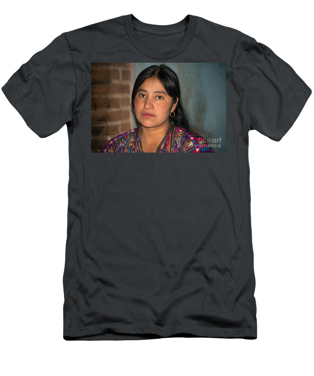 Maya T-Shirt featuring the photograph Mayan Girl by Jola Martysz