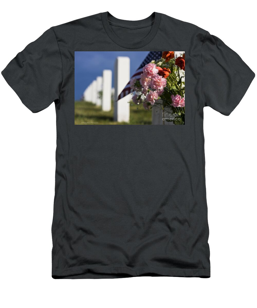 Memorial Day T-Shirt featuring the photograph Memorial Day Beauty in the Sacrifice by Wayne Moran