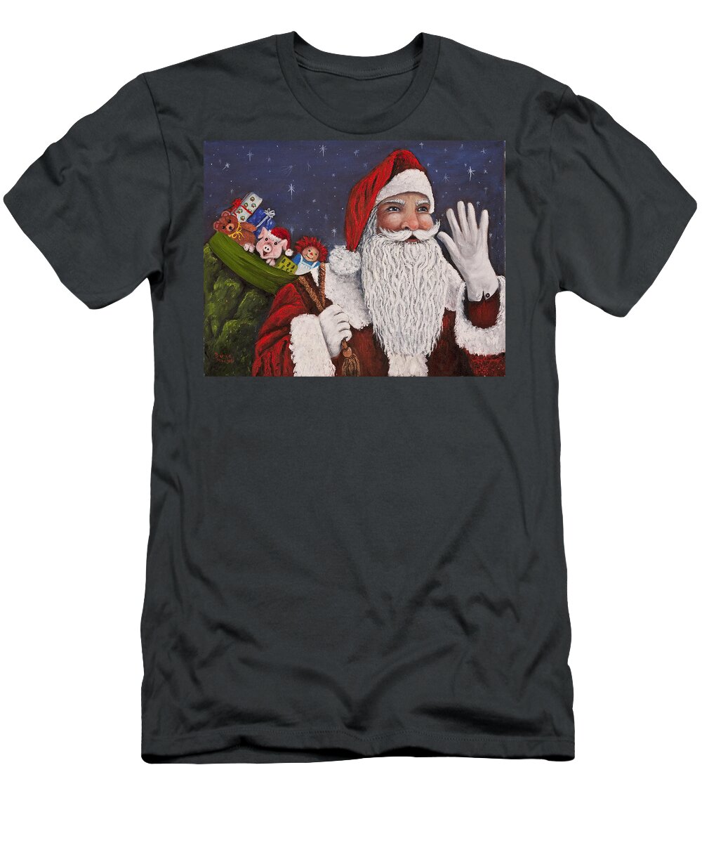 Merry Christmas T-Shirt featuring the painting Merry Christmas To All by Darice Machel McGuire
