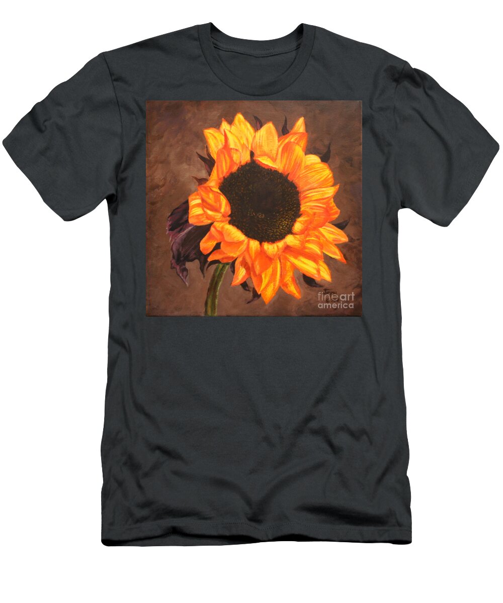 Mexican Sunflower T-Shirt featuring the painting Mexican Sunflower by Jimmie Bartlett