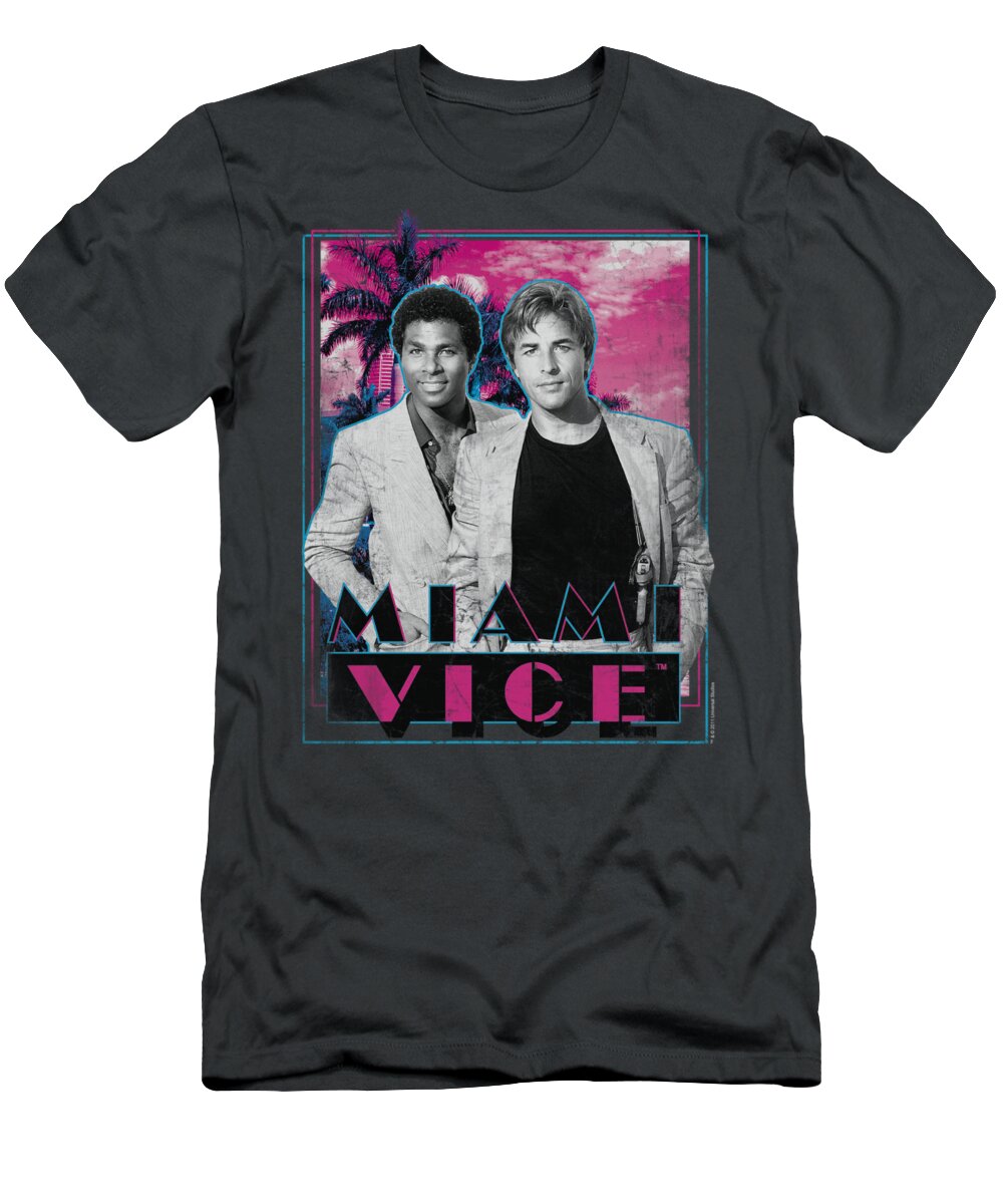 Miami Vice T-Shirt featuring the digital art Miami Vice - Gotchya by Brand A