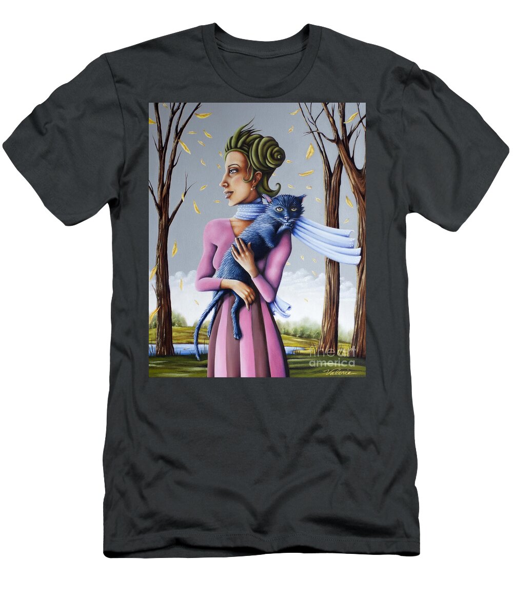 Fantasy T-Shirt featuring the painting Miss Pinky's Outing by Valerie White