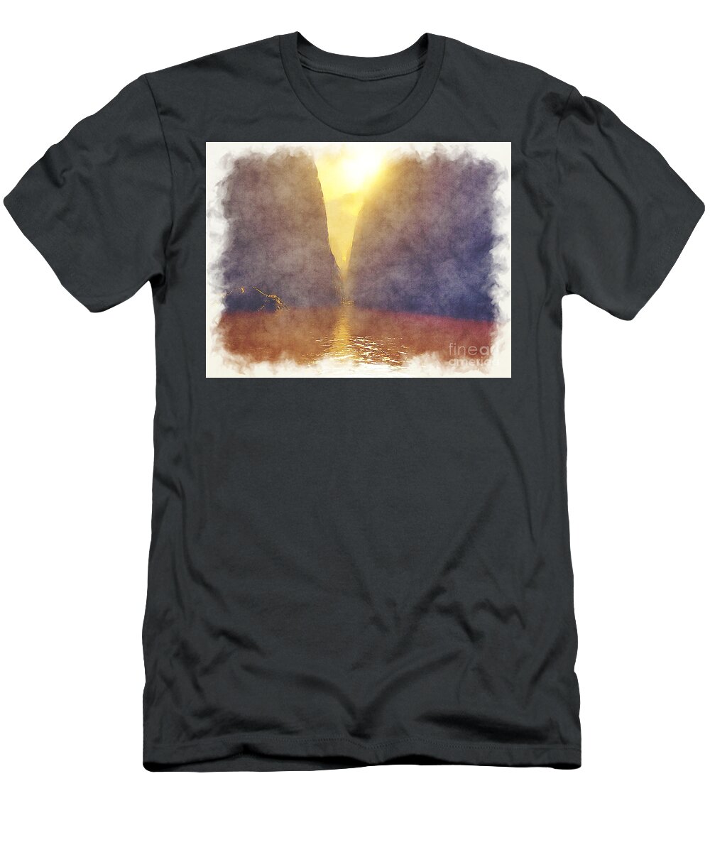 Missoula Trench T-Shirt featuring the digital art Missoula Trench by Phil Perkins