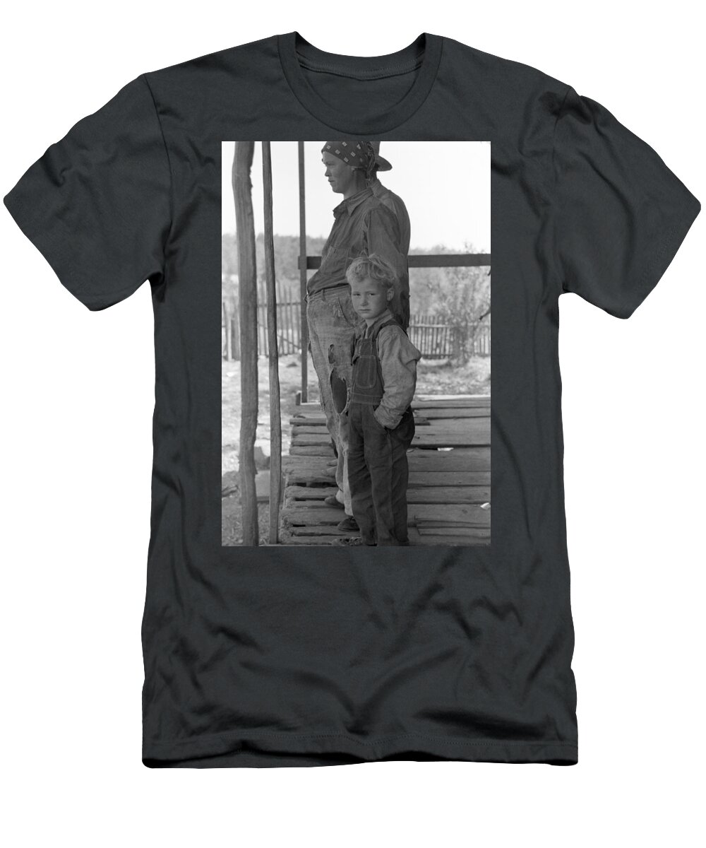 1940 T-Shirt featuring the photograph Missouri Poverty, 1940 by John Vachon