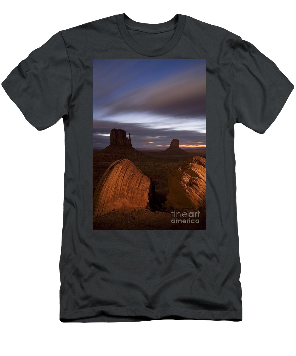 America T-Shirt featuring the photograph Monument Valley Pre-dawn by Sean Bagshaw
