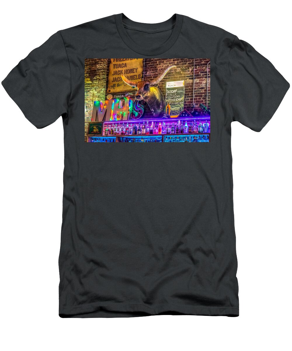 Alcohol T-Shirt featuring the photograph Moose Head Saloon II by Traveler's Pics