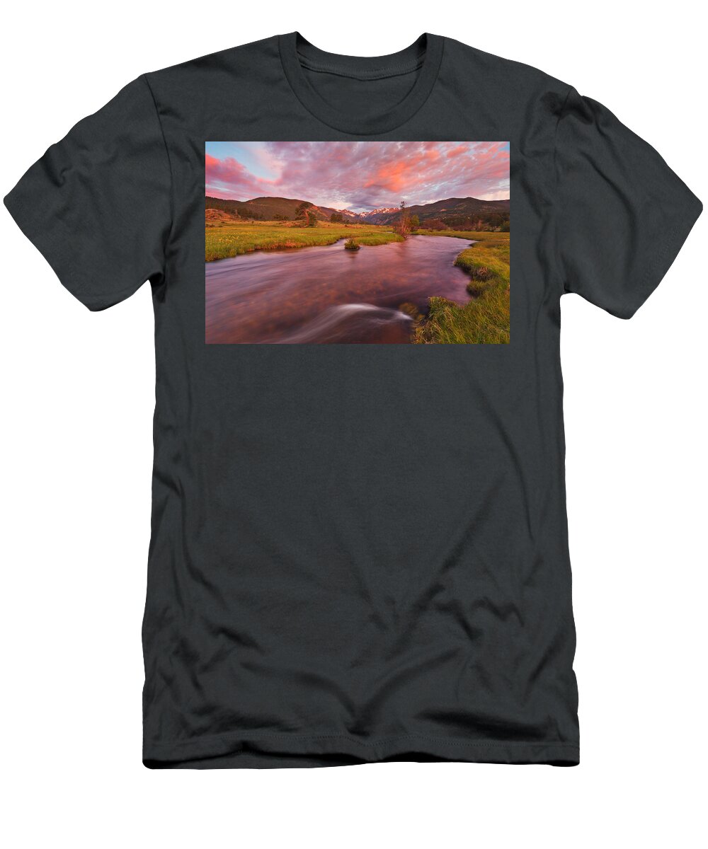 Sunrise T-Shirt featuring the photograph Moraine Sunrise by Darren White