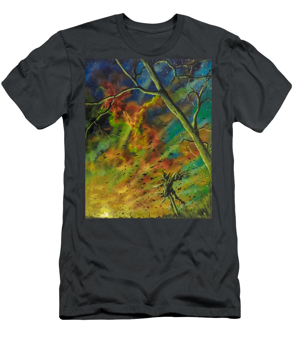 Tesch T-Shirt featuring the painting Morning Flight by Joel Tesch