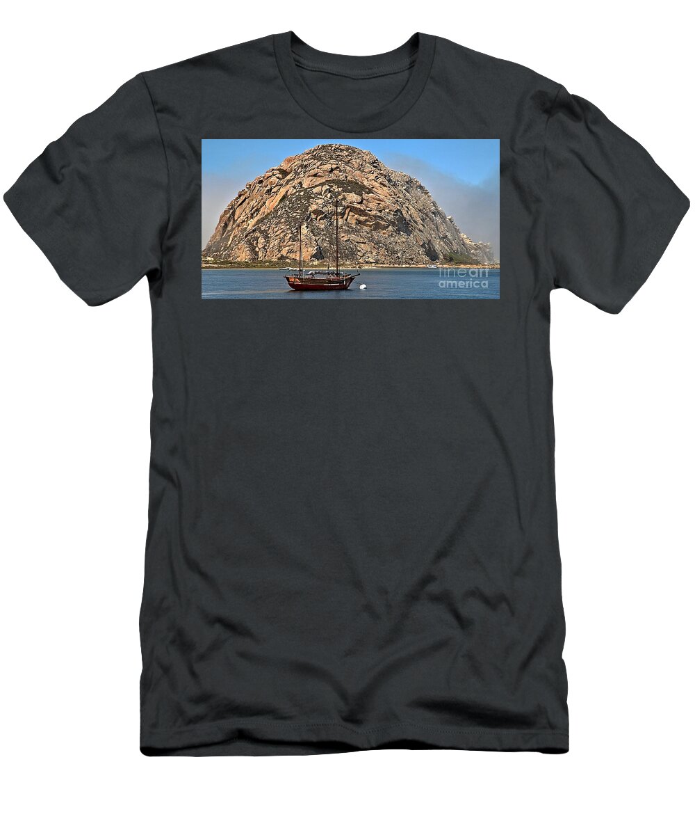 Morro Rock T-Shirt featuring the photograph Morro Rock by Adam Jewell