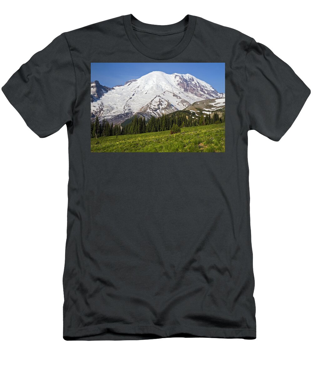Mount Rainier T-Shirt featuring the photograph Mount Rainier Washington by Pierre Leclerc Photography