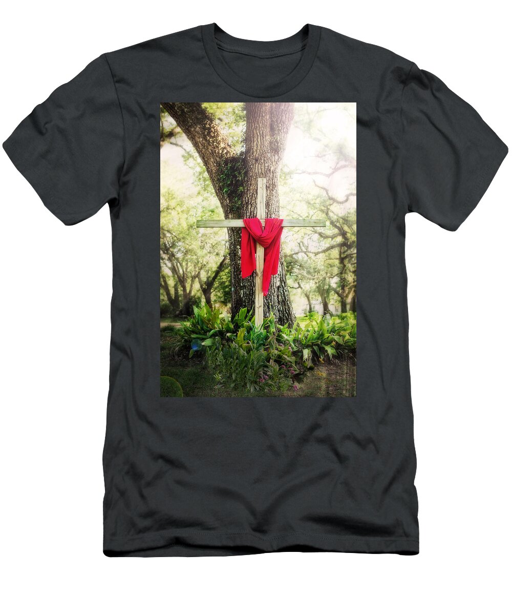 Rugged T-Shirt featuring the photograph My Redeemer Lives by Sennie Pierson