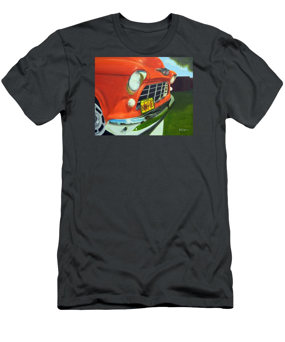 55 Chevy Truck T-Shirt featuring the painting Nam Vet by Dean Glorso