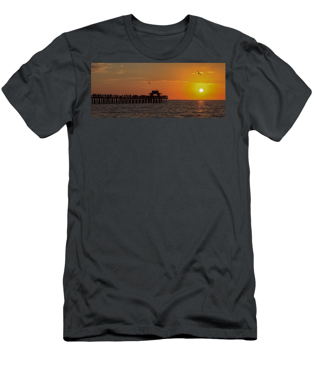 Bayshore T-Shirt featuring the photograph Naples Sunset by Raul Rodriguez