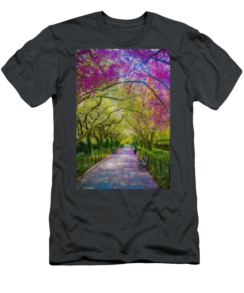 Park T-Shirt featuring the painting Naturally Colorful Arch by Bruce Nutting