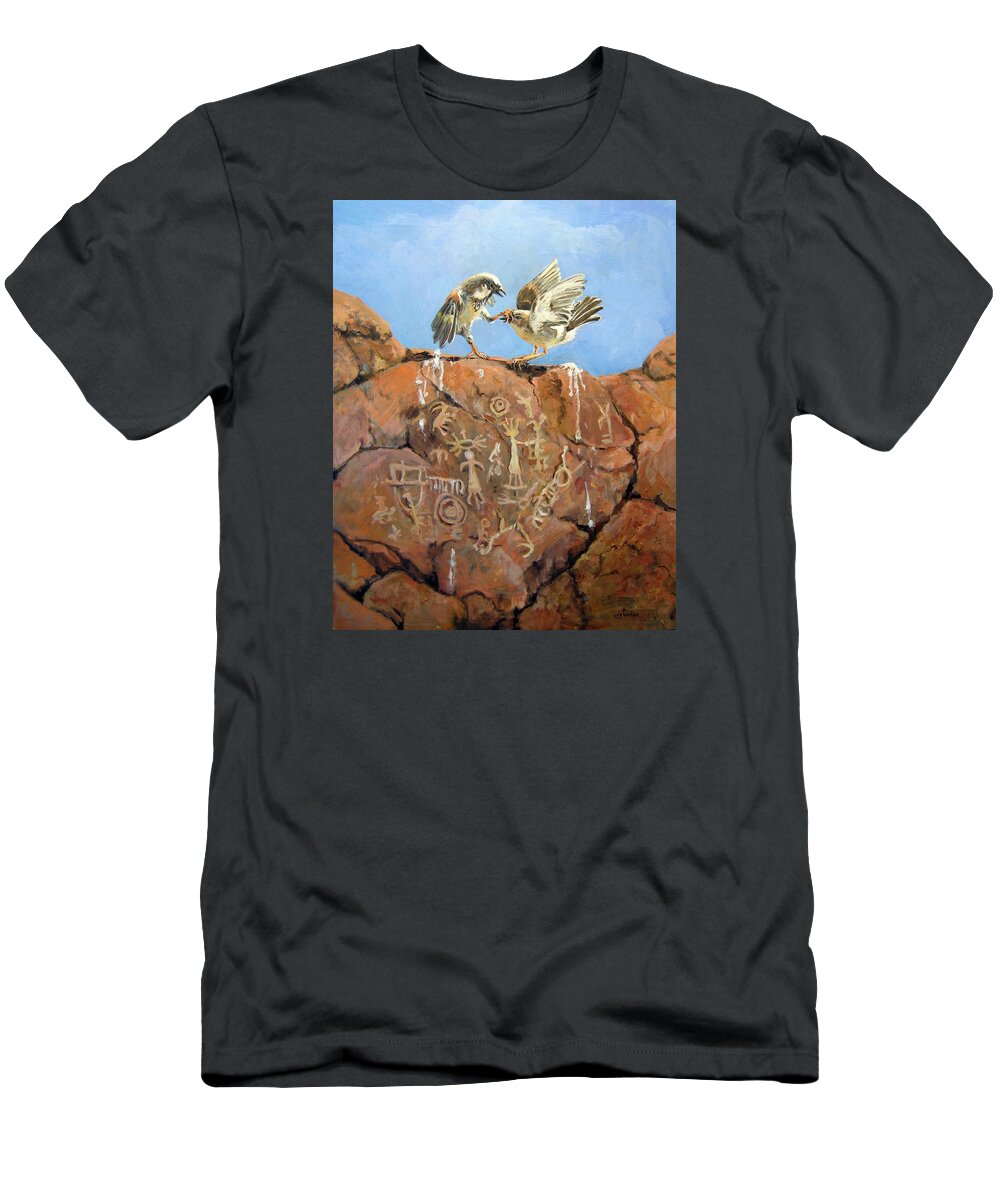 Nature T-Shirt featuring the painting Nature's Fury by Donna Tucker