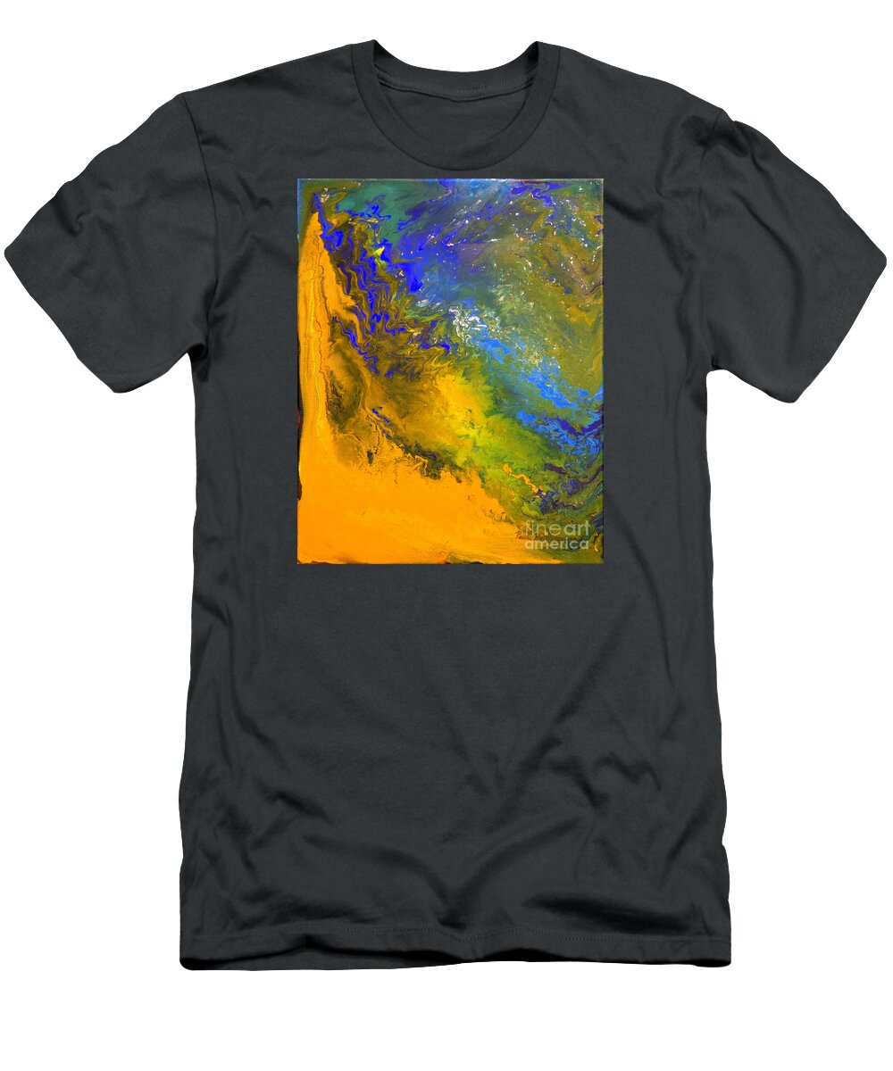 Space T-Shirt featuring the painting Nebula by Pauli Hyvonen
