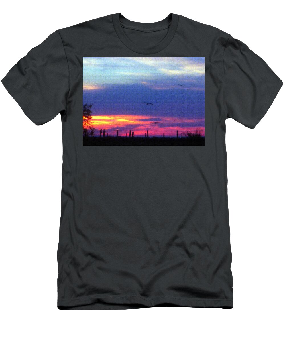 Sunset T-Shirt featuring the photograph Neon Sunset by Aimee L Maher ALM GALLERY