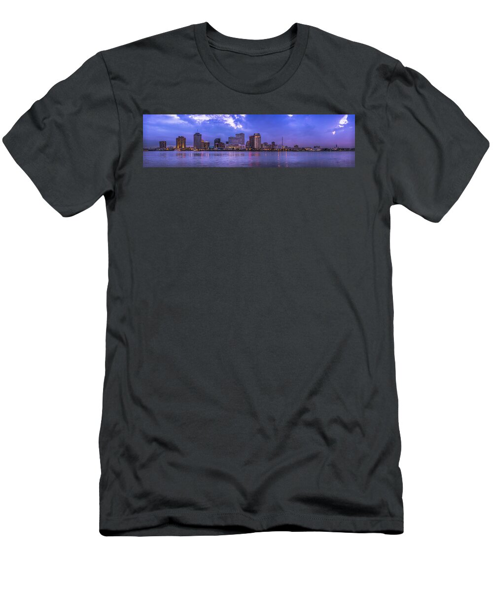 New Orleans Sunset T-Shirt featuring the photograph New Orleans Sunset by David Morefield