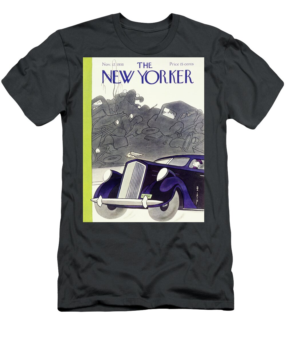 Auto T-Shirt featuring the painting New Yorker November 12 1938 by Rea Irvin