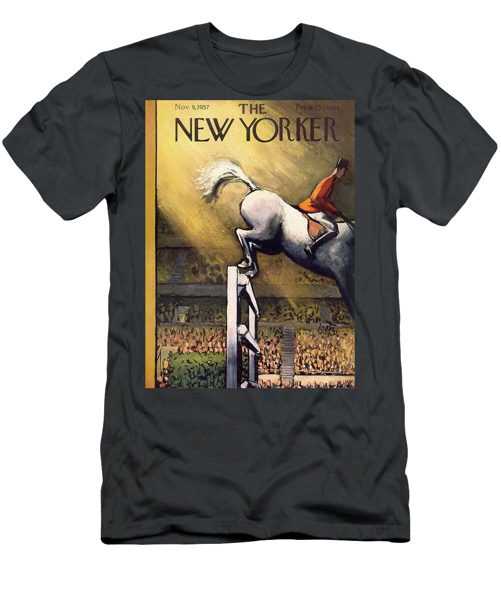 Arthur Getz Agt T-Shirt featuring the painting New Yorker November 9th, 1957 by Arthur Getz
