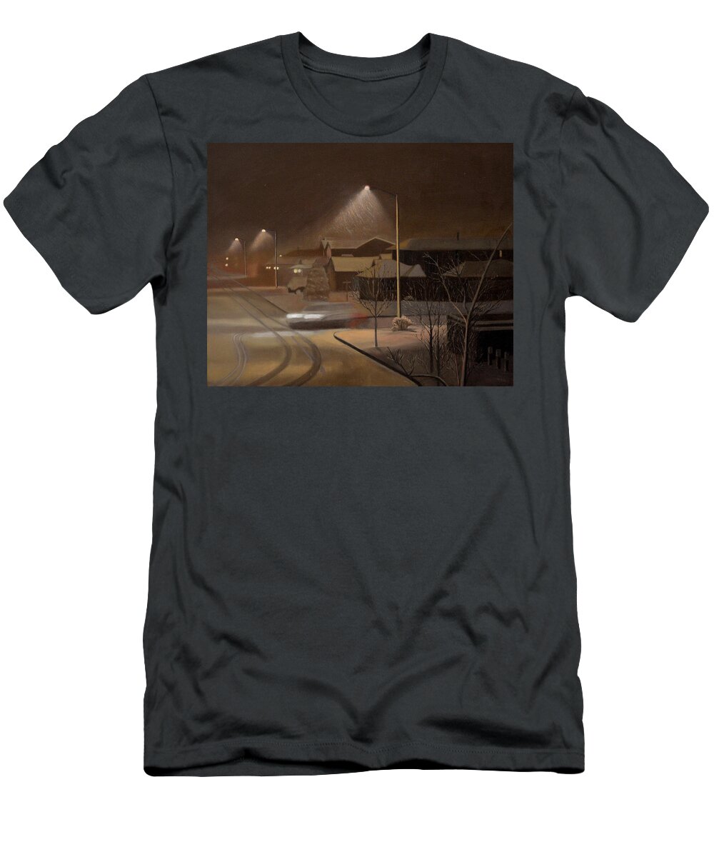 Night T-Shirt featuring the painting Night Drive by Thu Nguyen