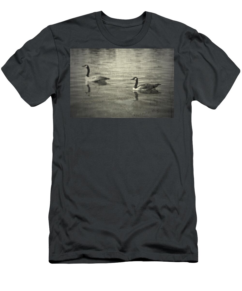 Geese T-Shirt featuring the photograph No Matter What by Mark Ross