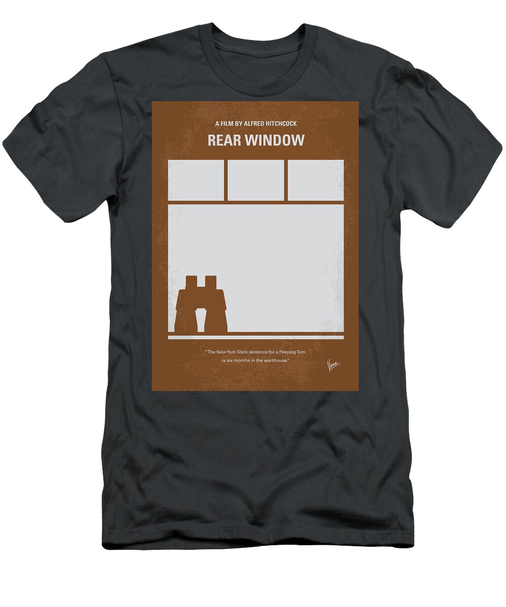 Rear Window T-Shirt featuring the digital art No238 My Rear window minimal movie poster by Chungkong Art