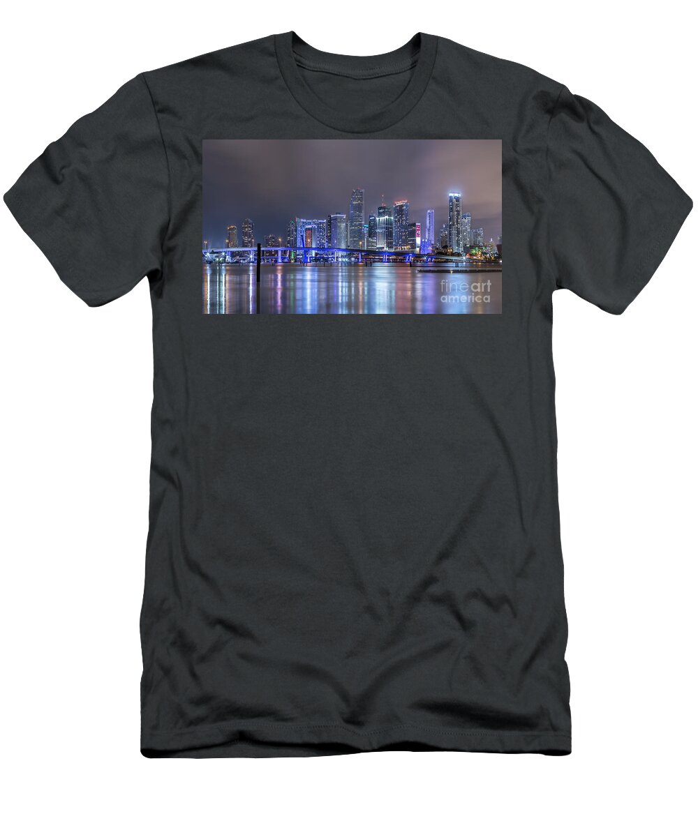 Miami T-Shirt featuring the photograph Nocturnal Blossom by Evelina Kremsdorf