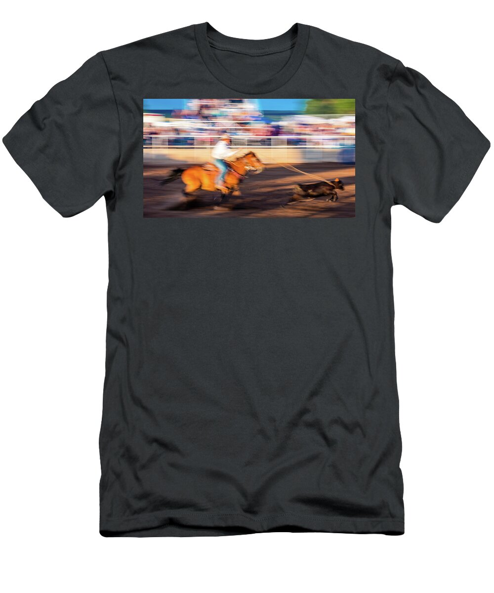 Photography T-Shirt featuring the photograph Norwood Colorado - Cowboys Ride by Panoramic Images