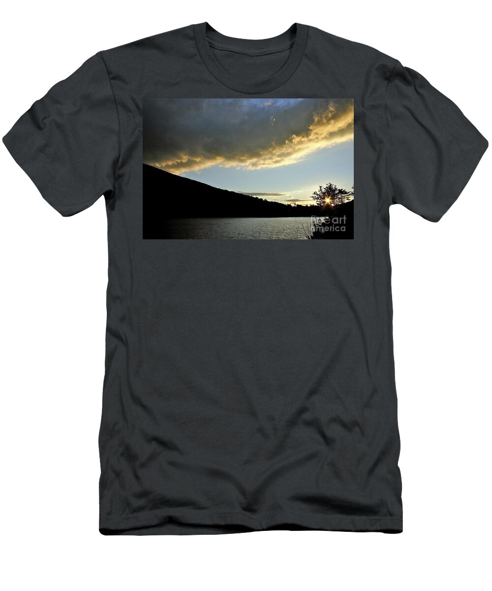 Sunset T-Shirt featuring the photograph Notch sunset by Jim Gillen