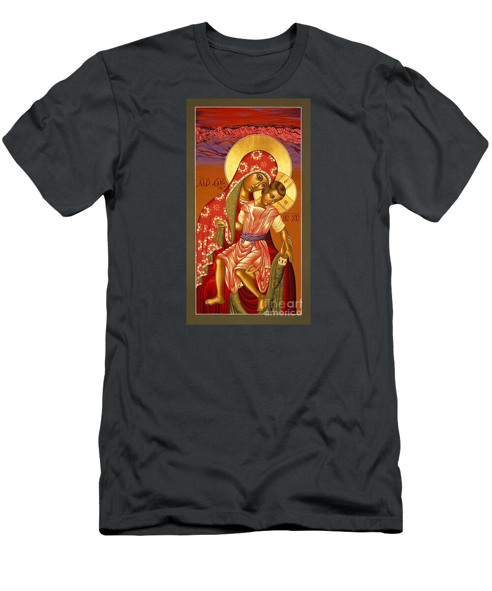 Mother Of God T-Shirt featuring the painting Nuestra Senora de las Sandias 008 by William Hart McNichols