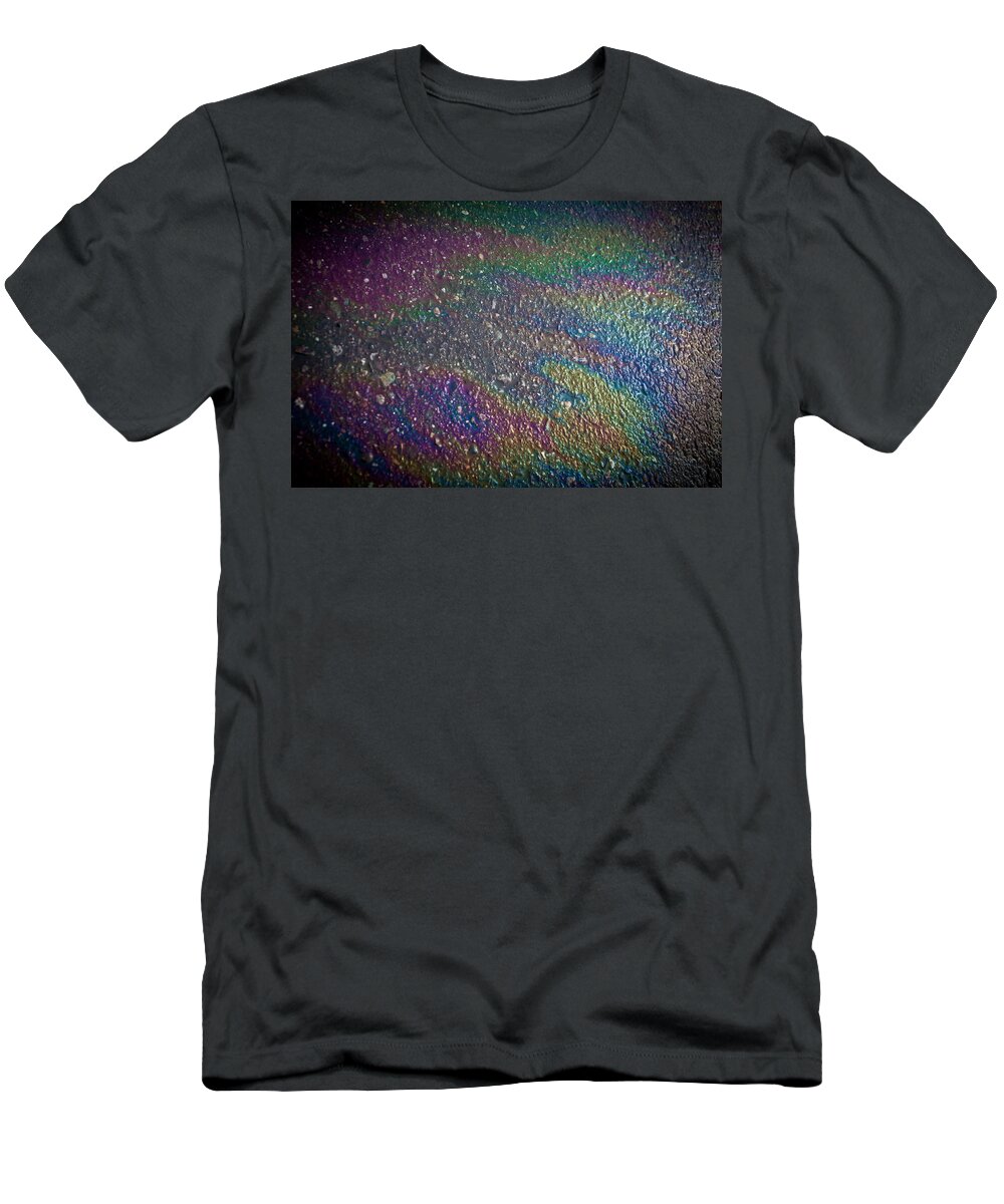 Oil T-Shirt featuring the photograph Oil Rainbow by Alexander Fedin