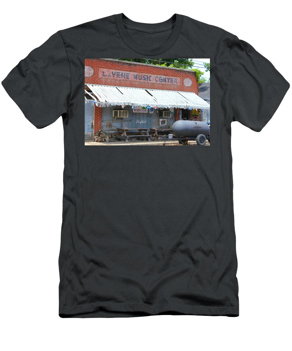 Blues Club T-Shirt featuring the photograph Old Blues Club by Karen Wagner