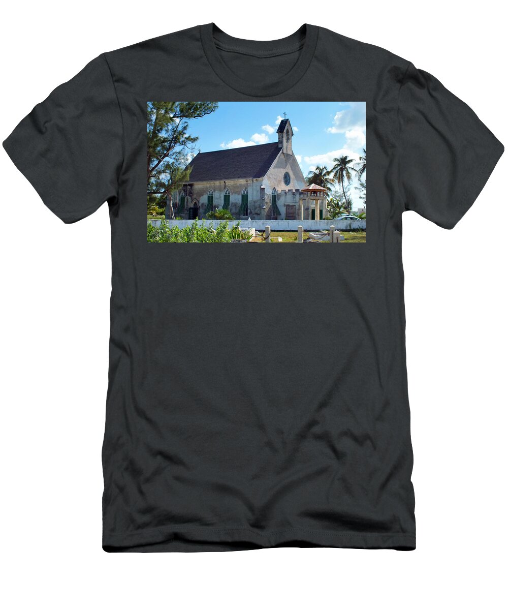 Duane Mccullough T-Shirt featuring the photograph Old Church in Governor's Harbour on Eleuthera by Duane McCullough