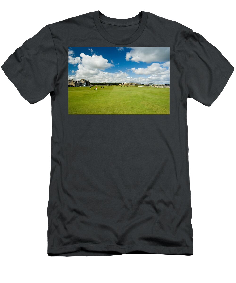 Golf T-Shirt featuring the photograph Old Course Fairways by Jeremy Voisey