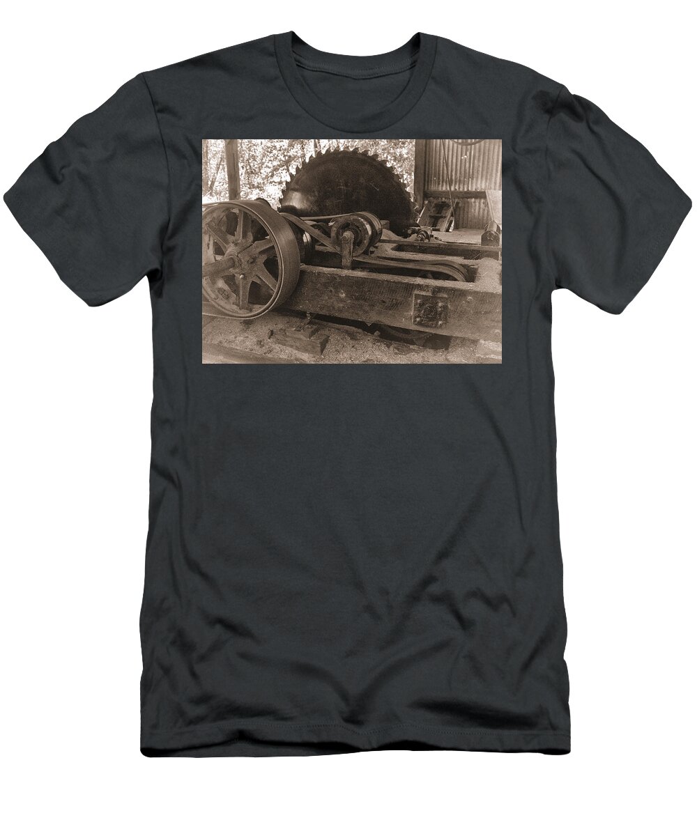 Vintage T-Shirt featuring the photograph Old Sawmill Blade by Betty Depee