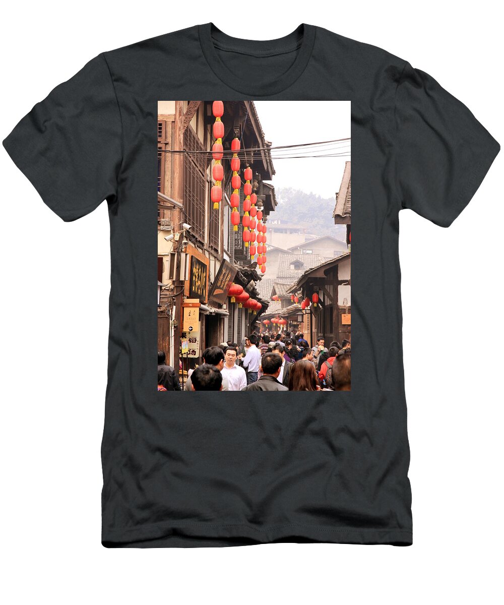 Old T-Shirt featuring the photograph Old Town Chongqing by Valentino Visentini