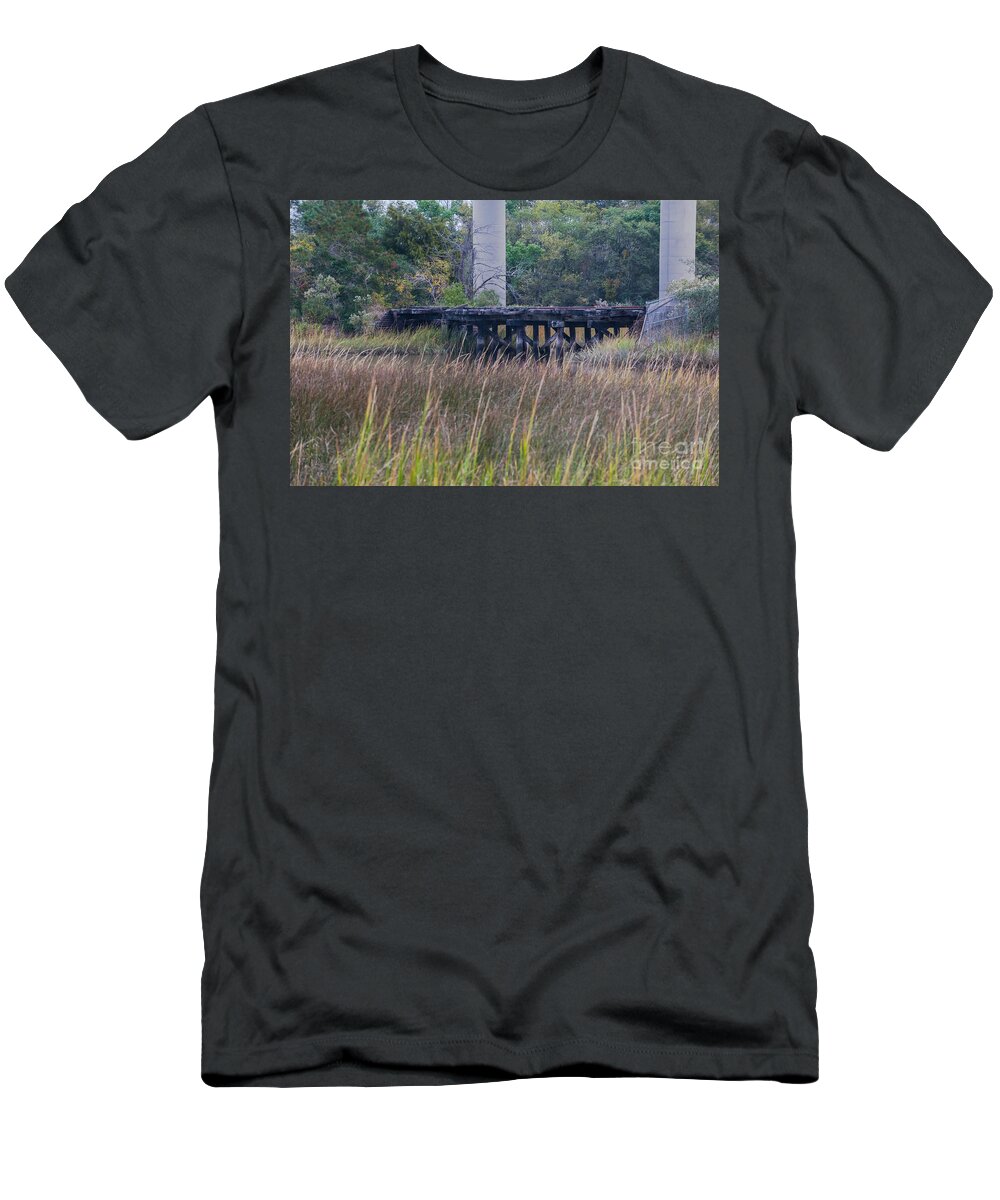 Old Train Tracks T-Shirt featuring the photograph Old Train Tracks by Dale Powell