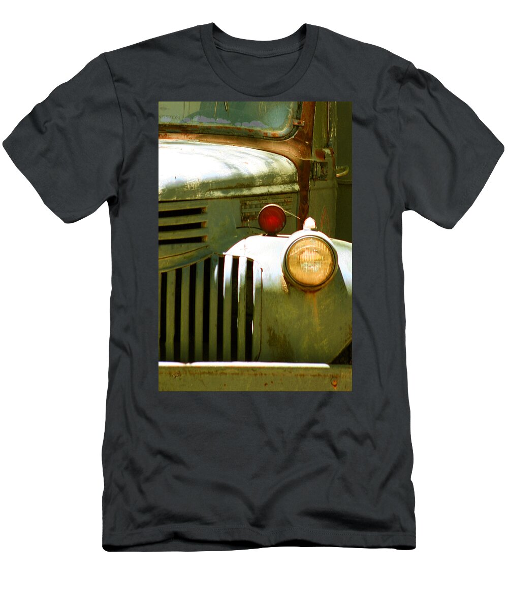 Car T-Shirt featuring the photograph Old Truck Abstract by Ben and Raisa Gertsberg
