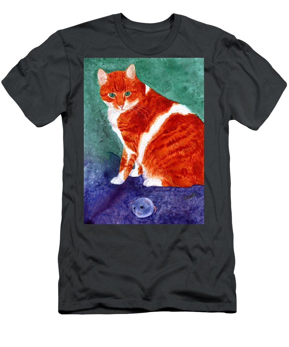 Cat T-Shirt featuring the painting Oliver by Ann Ranlett