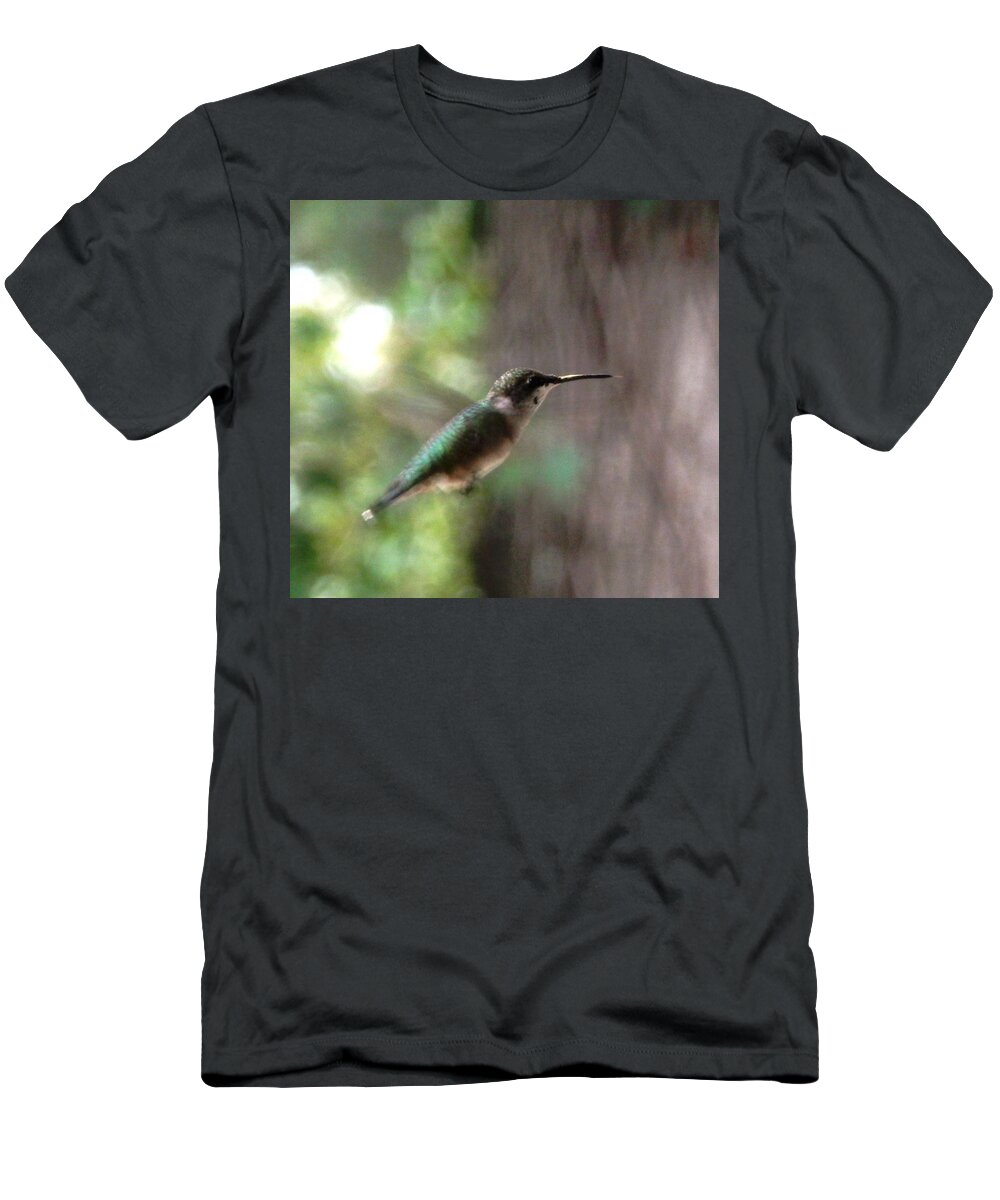 #hummingbird T-Shirt featuring the photograph Hummingbird On A Mission by Belinda Lee