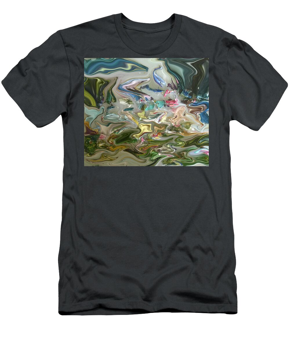 Sky T-Shirt featuring the photograph On the River by Claudia Goodell