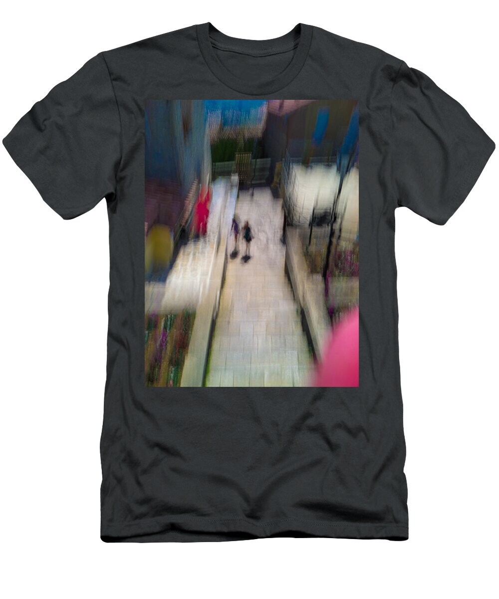 Impressionist T-Shirt featuring the photograph On the Stairs by Alex Lapidus