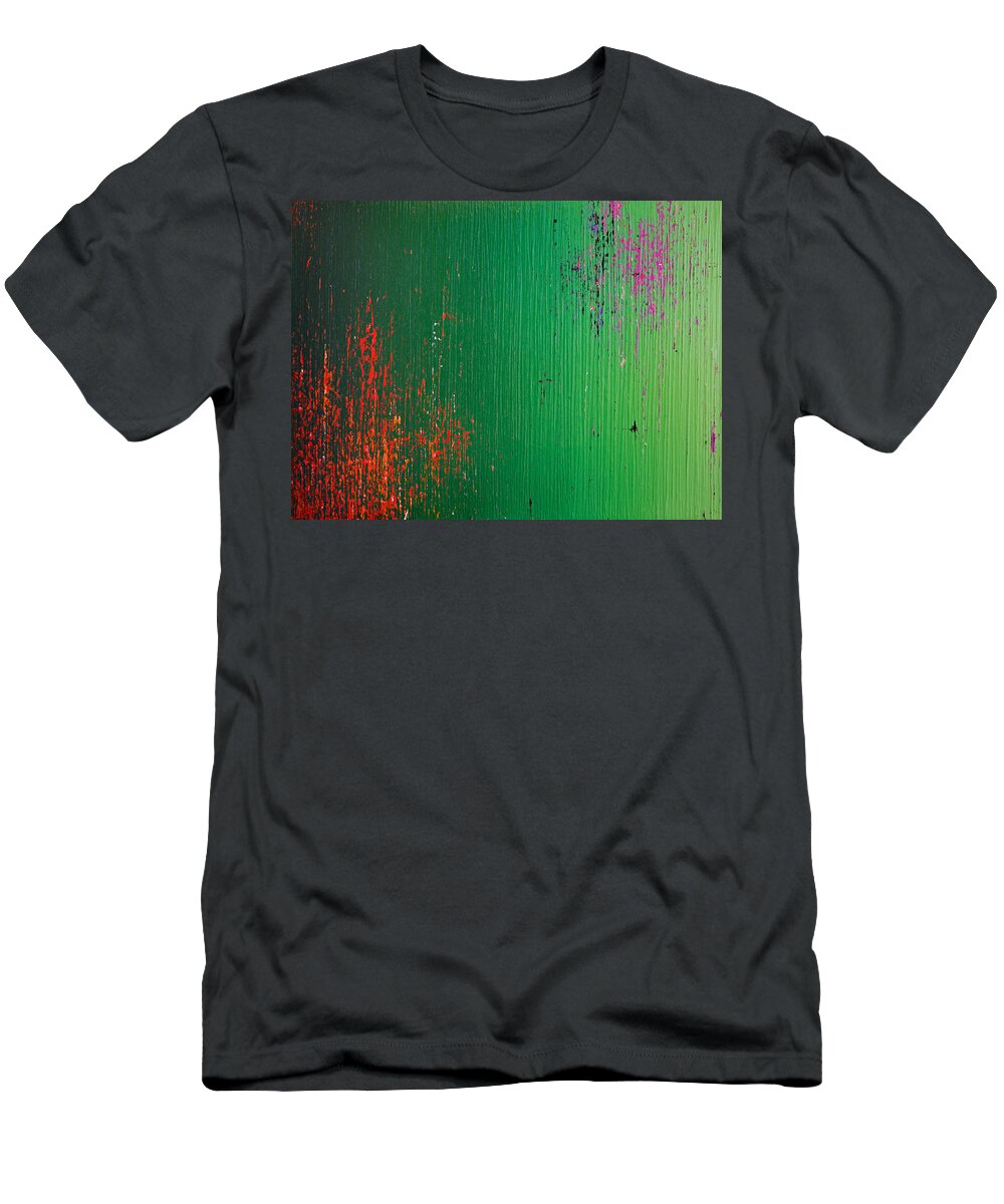 Derek Kaplan Art T-Shirt featuring the painting Opt.53.14 Light My Fire by Derek Kaplan