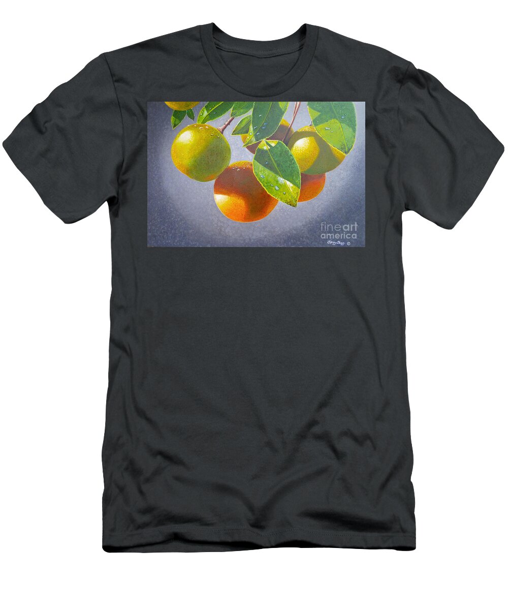 Oranges T-Shirt featuring the painting Oranges by Carey Chen