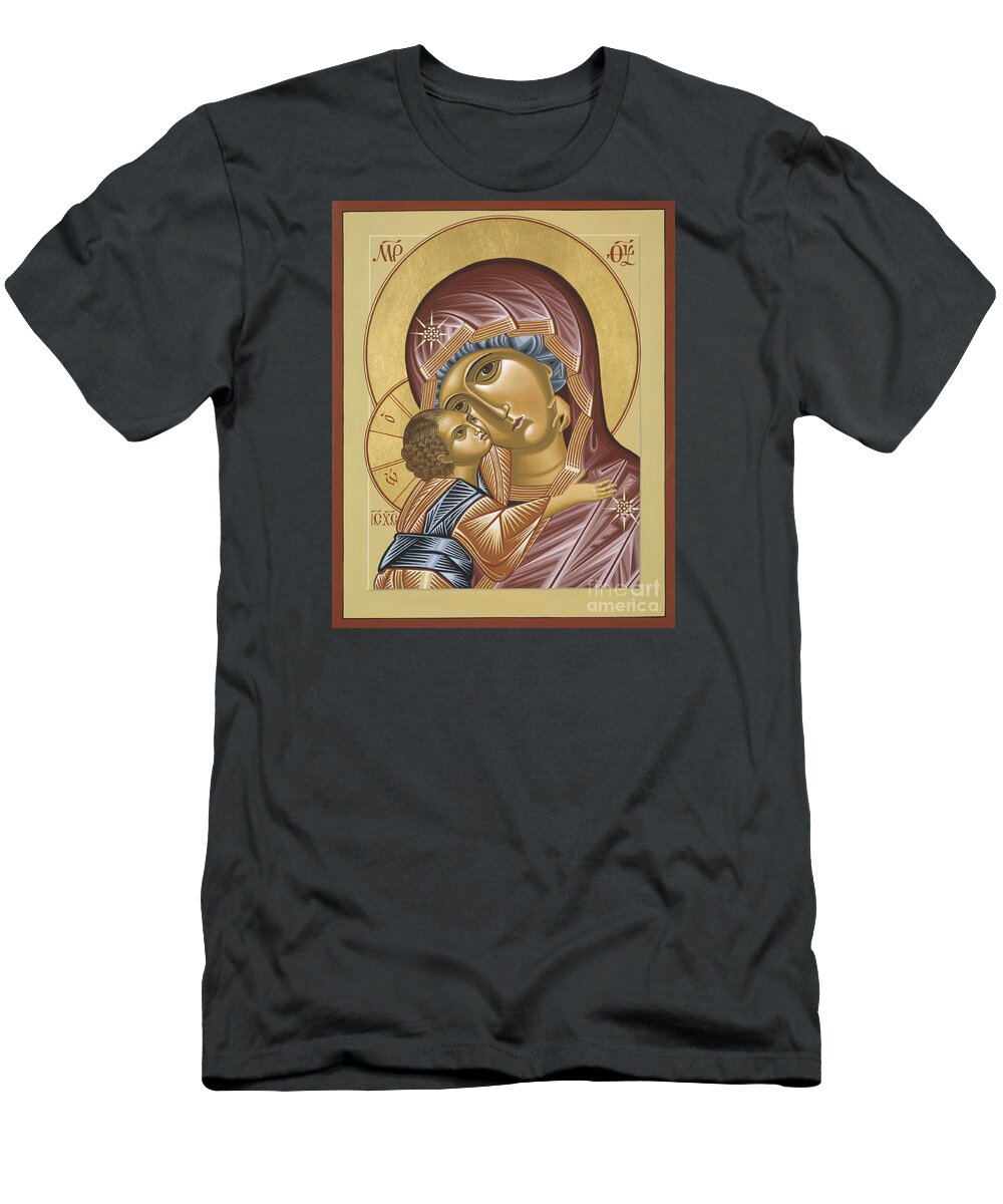 Mother T-Shirt featuring the painting Our Lady of Grace Vladimir 002 by William Hart McNichols