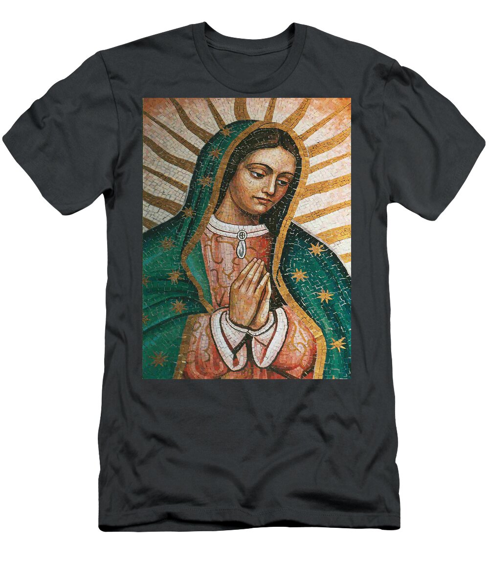 Guadalope T-Shirt featuring the painting Our Lady of Guadalope by Pam Neilands